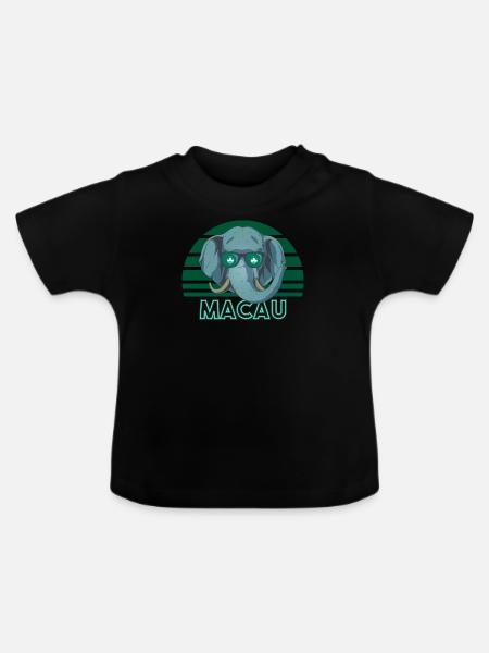 Macau - Baby Bio-T-Shirt mit Rundhals - Schwarz