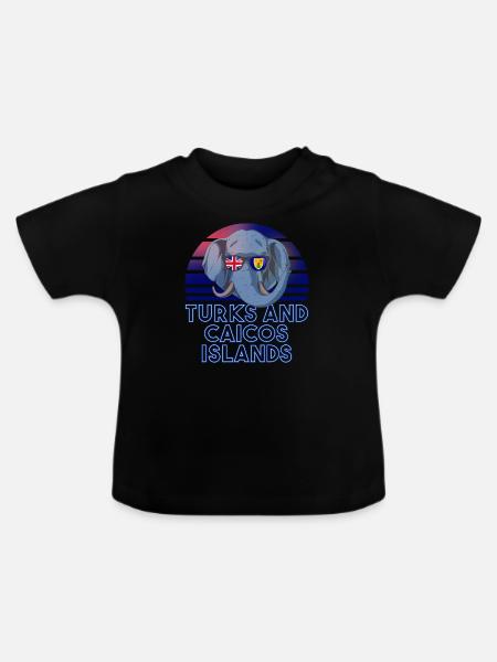 Turks und Caicosinseln - Baby Bio-T-Shirt mit Rundhals - Schwarz