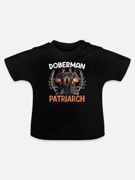 DOBERMAN PATRIARCH Hundebesitzer Doberman - Baby Bio-T-Shirt mit Rundhals - Schwarz