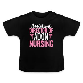 Directrice adjointe d’ADON Nursing Funny Nurse - T-shirt bio col rond Bébé - noir - Devant