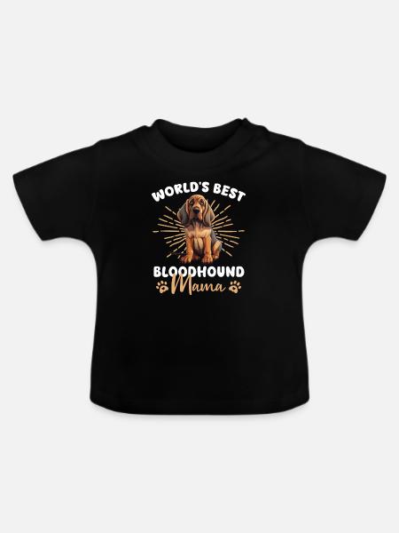 Bloodhound Groovy Bloodhound Mama - Baby Bio-T-Shirt mit Rundhals - Schwarz
