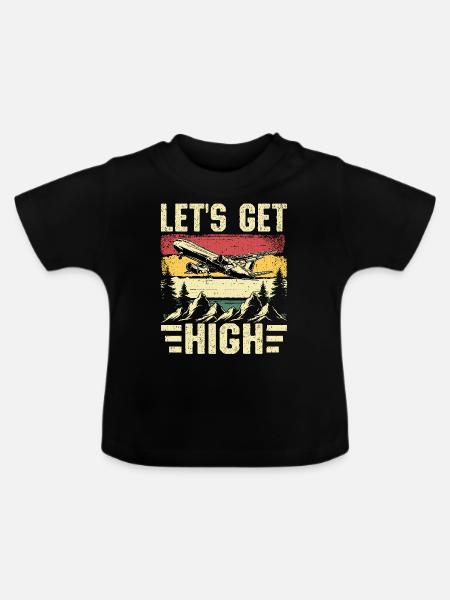 RC-Flugzeug - Baby Bio-T-Shirt mit Rundhals - Schwarz