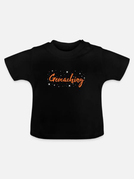 Geocacher Geocaching - Baby Bio-T-Shirt mit Rundhals - Schwarz
