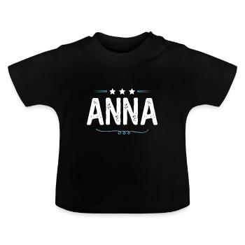 Anna - Baby Bio-T-Shirt mit Rundhals - Schwarz - Vorne