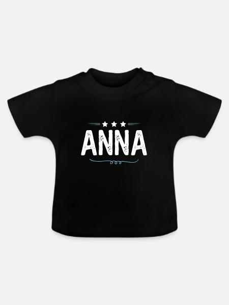 Anna - Baby Bio-T-Shirt mit Rundhals - Schwarz