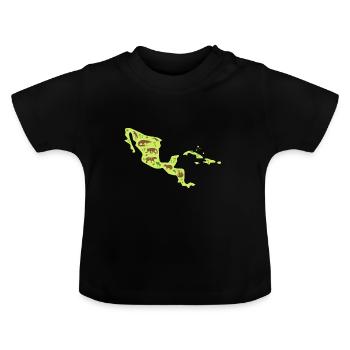 Amérique centrale voyage carte Amérique centrale - T-shirt bio col rond Bébé - noir - Devant