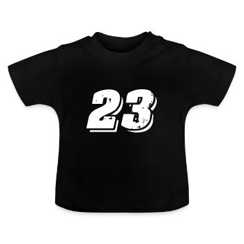 23 Number Symbol - Baby Organic T-Shirt with Round Neck - black - Front