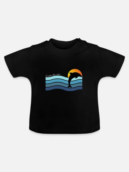 Wineglass Bay australia - Baby Bio-T-Shirt mit Rundhals - Schwarz