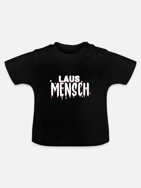 Laus Mensch - Baby Bio-T-Shirt mit Rundhals - Schwarz