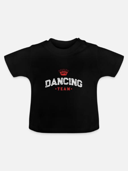 Dancing Team Tanzen Tanzschule - Baby Bio-T-Shirt mit Rundhals - Schwarz