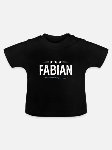 Fabian - Baby Bio-T-Shirt mit Rundhals - Schwarz