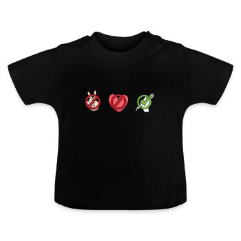 Comédien Peace Love Stand Up Comedy - T-shirt bio col rond Bébé - noir - Devant