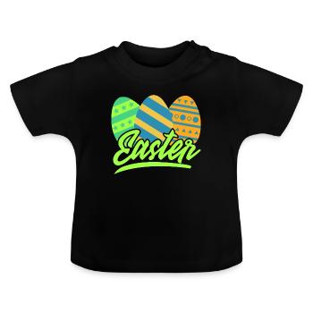 Ostern - Baby Bio-T-Shirt mit Rundhals - Schwarz - Vorne