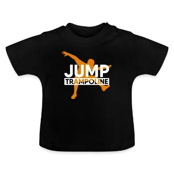 Trampoline sauter saut sauts de sport cadeau - T-shirt bio col rond Bébé - noir - Devant