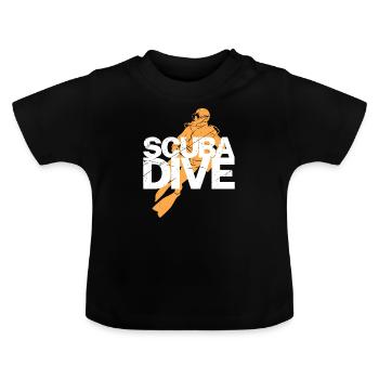 Diving - Baby Organic T-Shirt with Round Neck - black - Front