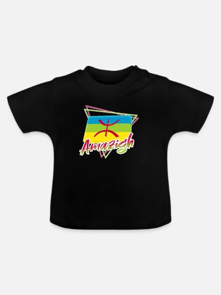 Amazigh - Baby Bio-T-Shirt mit Rundhals - Schwarz