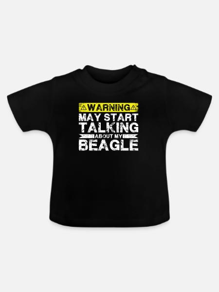 Apropos Beagle - Baby Bio-T-Shirt mit Rundhals - Schwarz