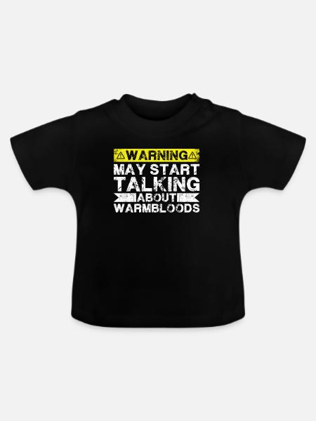 Über Warmblut Sprechen - Baby Bio-T-Shirt mit Rundhals - Schwarz