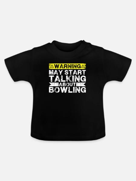 Apropos Bowling - Baby Bio-T-Shirt mit Rundhals - Schwarz