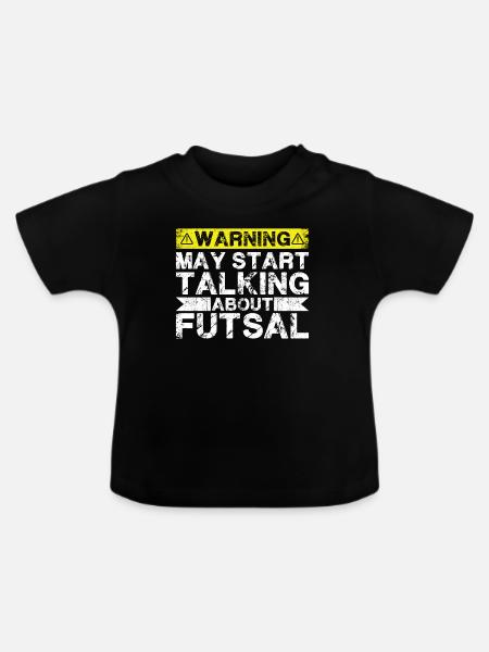 Über Futsal Sprechen - Baby Bio-T-Shirt mit Rundhals - Schwarz