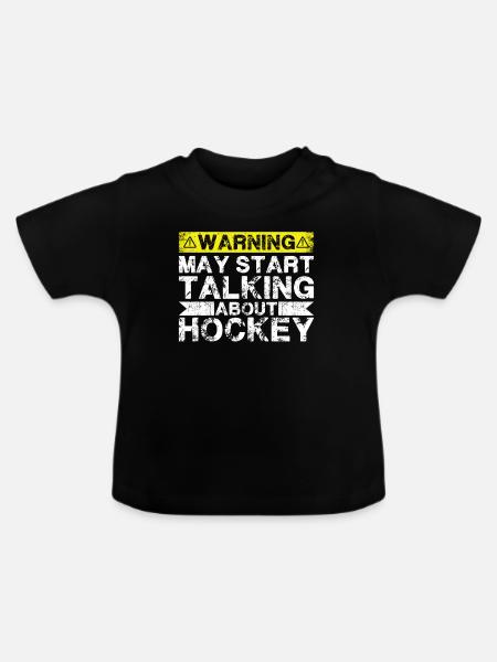 Apropos Eishockey - Baby Bio-T-Shirt mit Rundhals - Schwarz