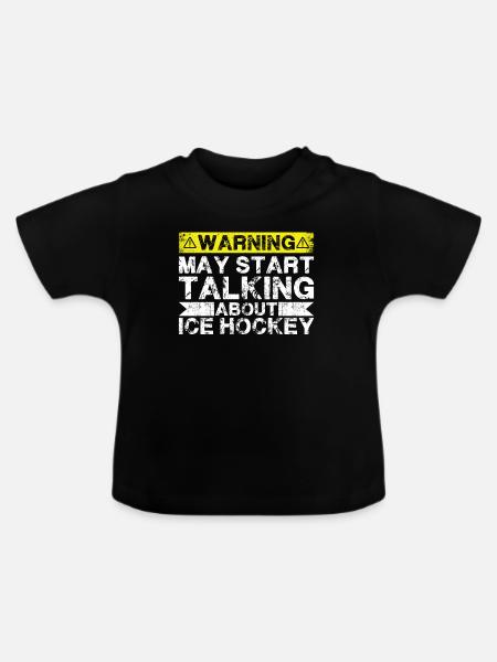 Apropos Eishockey - Baby Bio-T-Shirt mit Rundhals - Schwarz