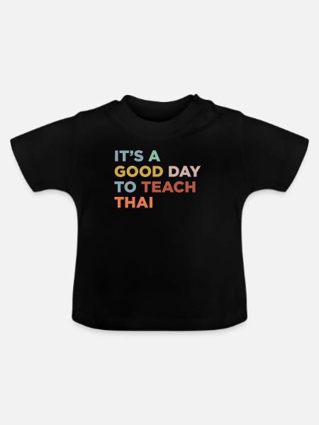 Thailändischen Lehrer Unterrichten - Baby Bio-T-Shirt mit Rundhals - Schwarz