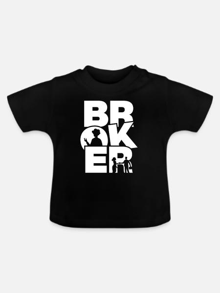 Beruf Arbeit - Makler - Baby Bio-T-Shirt mit Rundhals - Schwarz