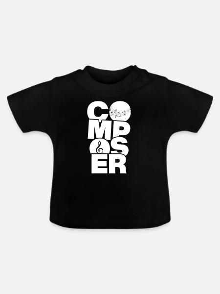 Beruf Job Arbeit - Komponist - Baby Bio-T-Shirt mit Rundhals - Schwarz