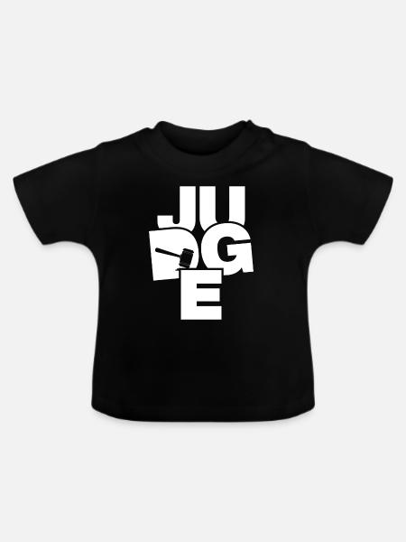 Berufsarbeitsarbeit - Richter - Baby Bio-T-Shirt mit Rundhals - Schwarz
