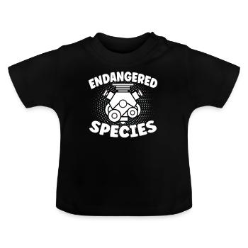 Endangered Species - Engine Combustion Design - Baby Organic T-Shirt with Round Neck - black - Front