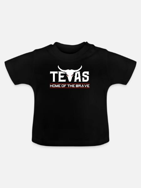 Texas - Baby Bio-T-Shirt mit Rundhals - Schwarz
