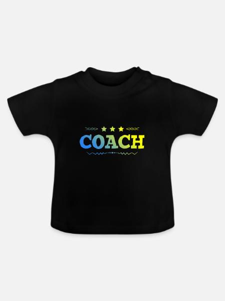 Coach Trainer - Baby Bio-T-Shirt mit Rundhals - Schwarz