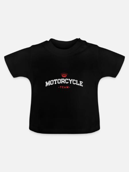 Motorcycle Team - Baby Bio-T-Shirt mit Rundhals - Schwarz