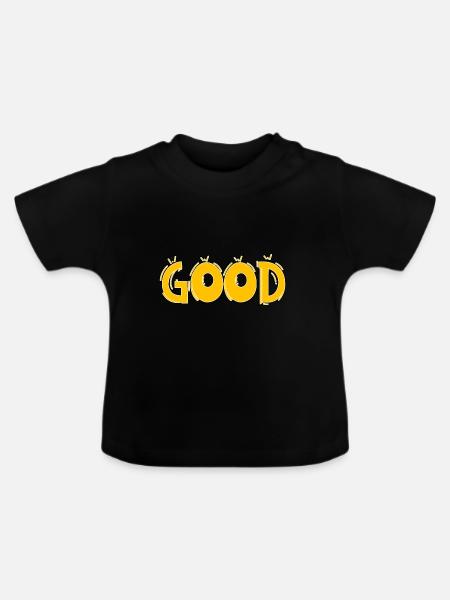 Good - Baby Bio-T-Shirt mit Rundhals - Schwarz