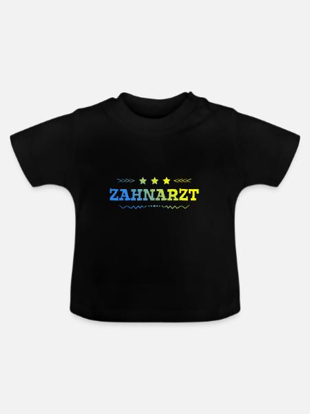 Zahnarzt Beruf - Baby Bio-T-Shirt mit Rundhals - Schwarz