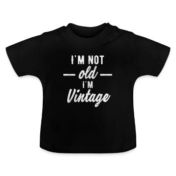 Rente Rente Rente - Baby Bio-T-Shirt mit Rundhals - Schwarz - Vorne