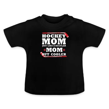 Hockey Ice Hockey Player Hockey Wintersport Mutt - Baby Organic T-Shirt with Round Neck - black - Front