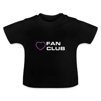 Fan Club - Baby Organic T-Shirt with Round Neck - black - Front