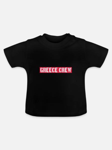 Greece Crew - Baby Bio-T-Shirt mit Rundhals - Schwarz
