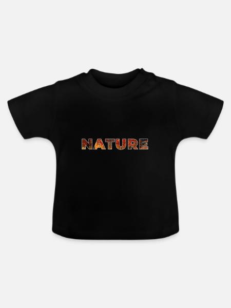 Natur - Baby Bio-T-Shirt mit Rundhals - Schwarz