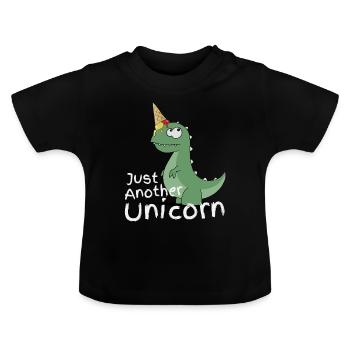 Ice Cream Dino Unicorn Drôle TRex Ice Cream Cadeau - T-shirt bio col rond Bébé - noir - Devant