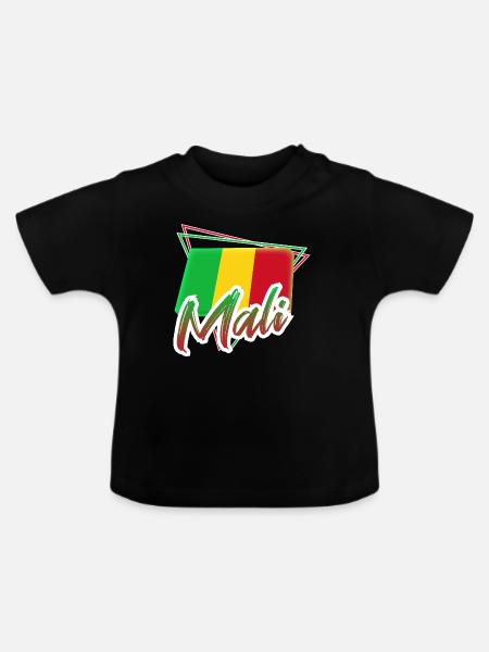 Mali - Baby Bio-T-Shirt mit Rundhals - Schwarz