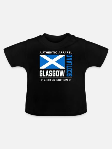 Glasgow - Baby Bio-T-Shirt mit Rundhals - Schwarz