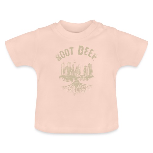 Root deep Urban beige - Baby Bio-T-Shirt mit Rundhals