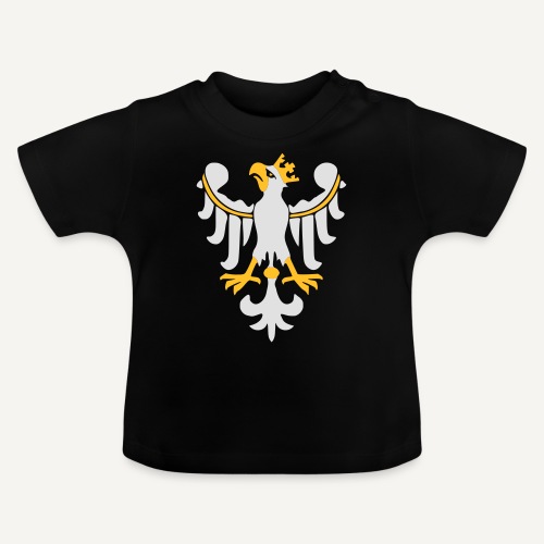 Orzeł Piastowski - Ekologiczna koszulka niemowlęca z okrągłym dekoltem