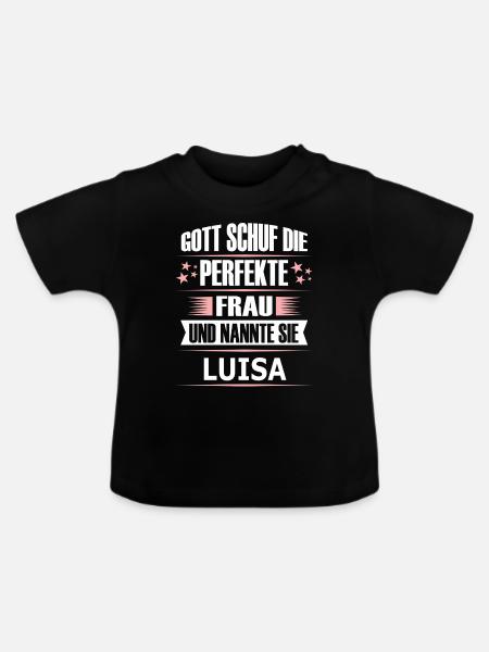 LUISA - Baby Bio-T-Shirt mit Rundhals - Schwarz