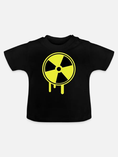 atom_symbol_1_f2 - Baby Bio-T-Shirt mit Rundhals - Schwarz