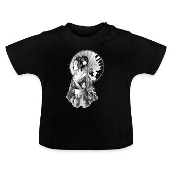 Geisha Sb8 - T-shirt bio col rond Bébé - noir - Devant