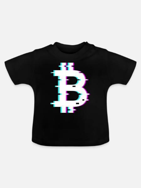 Bitcoin - Baby Bio-T-Shirt mit Rundhals - Schwarz
